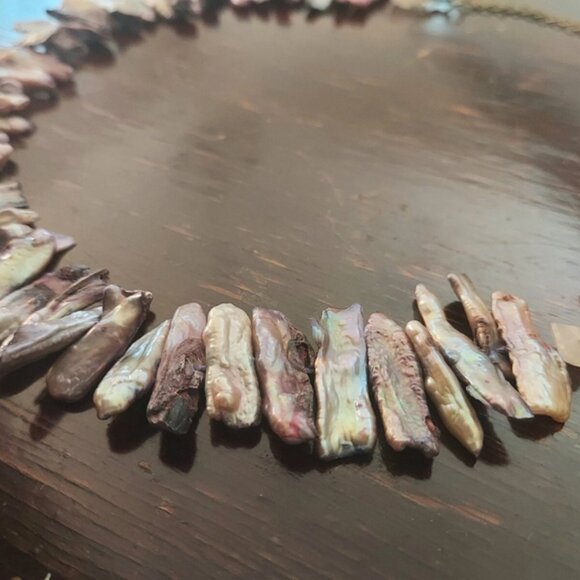 Pink Fresh Water Pearls Necklace - Picture 3 of 4